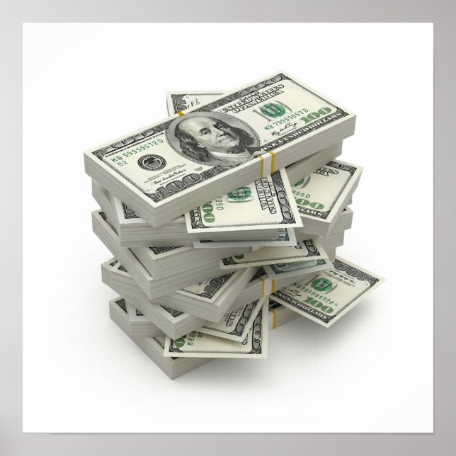 Póster Un mosaico de dinero en efectivo (Frente)