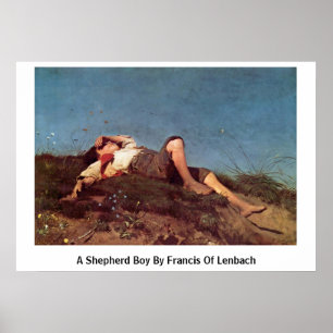 Póster Un muchacho del pastor de Francisco de Lenbach