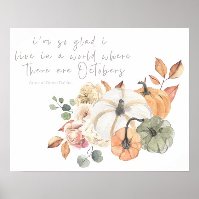 Póster Un mundo de octubre otoño (Frente)