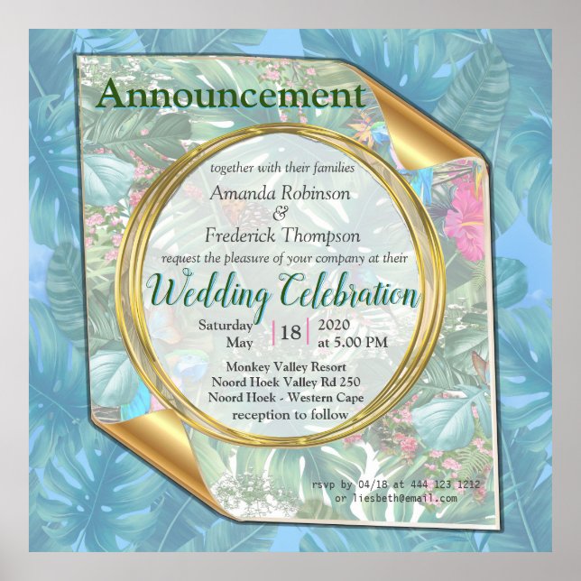 Póster Un mundo fantástico con sabor tropical (Frente)