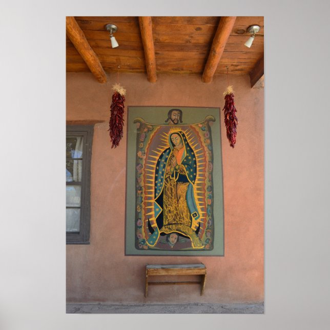 Póster Un mural de Nuestra Señora de Guadalupe, Nuevo Méx (Frente)