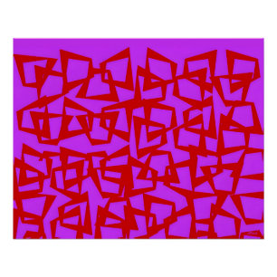 Póster Un muro de modernismo de un cuarto de siglo