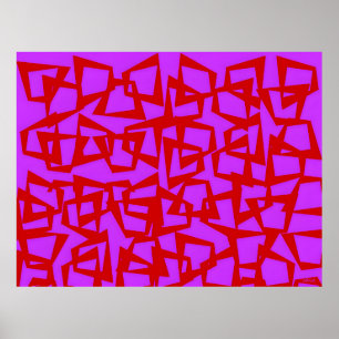 Póster Un muro de modernismo de un cuarto de siglo