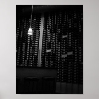 Póster un muro de vino