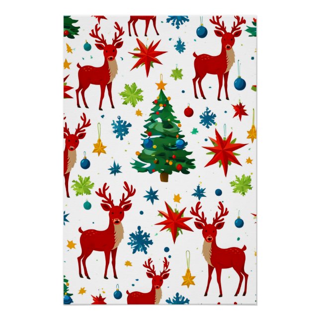 Póster Un Navidad festivo para el arte digital (Anverso)