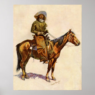 Póster Un niño de Arizona por Remington, Vintage Western