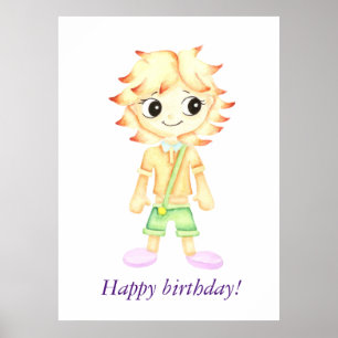 Póster Un niño pequeño y gracioso