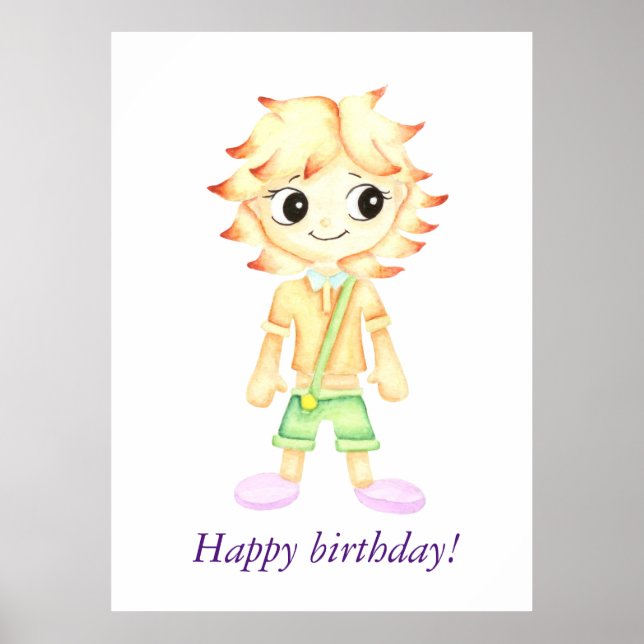 Póster Un niño pequeño y gracioso (Frente)