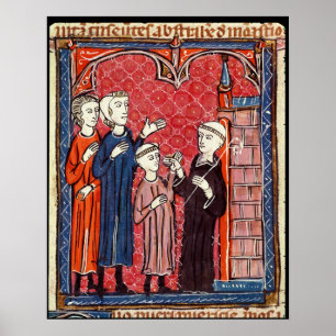 Póster Un niño traído a un monasterio por sus padres