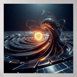 Póster Un núcleo brillante en el espacio virtual