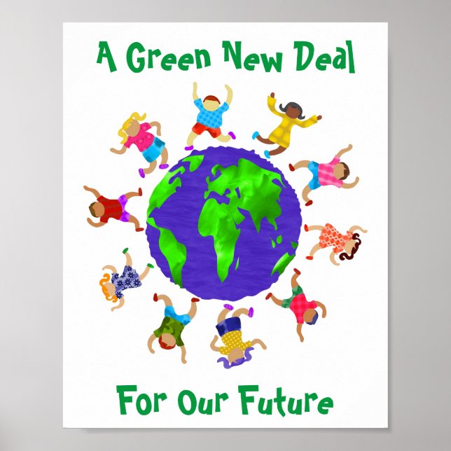 Póster Un nuevo acuerdo verde para nuestro futuro (Frente)