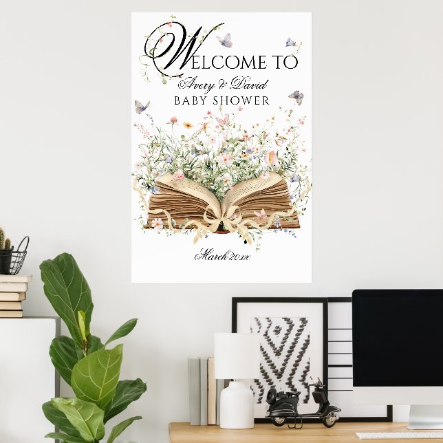 Póster Un nuevo capítulo para comenzar libro de Wildflowe (Oficina en casa)