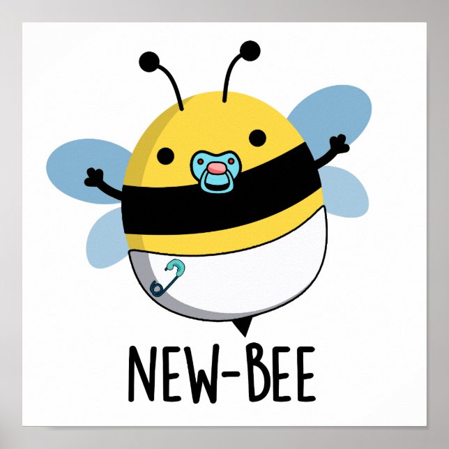 Póster Un nuevo error de insectos divertidos de Bee (Frente)