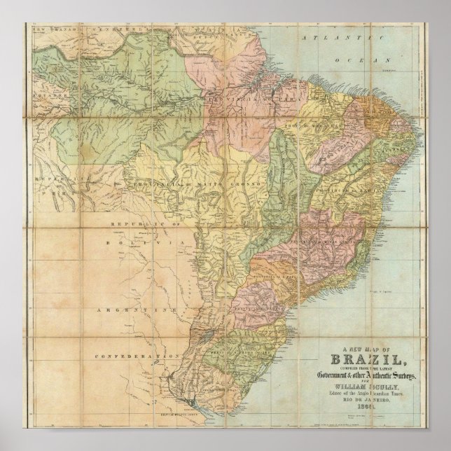 Póster Un nuevo mapa de Brasil (Frente)