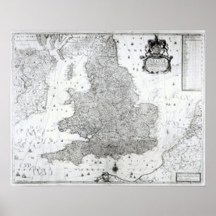 Póster Un nuevo mapa del Reino de Inglaterra