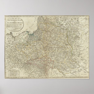 Póster Un nuevo mapa del Reino de Polonia
