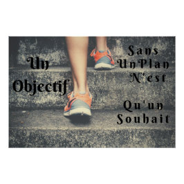 Póster “Un Objetivo” Cartel Mural Cita Positiva