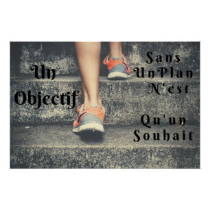 Póster “Un Objetivo” Cartel Mural Cita Positiva