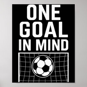 Póster Un Objetivo en Mente - Tema de Fútbol & Motivacion