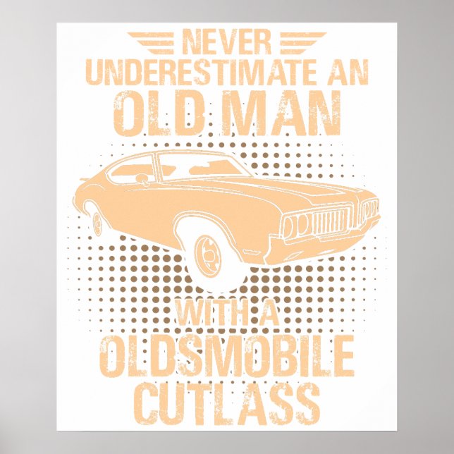 Póster Un Oldsmobile Cutlass 1970 anciano (Frente)