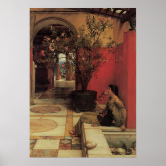Póster Un óletro de Alma Tadema, flores de época