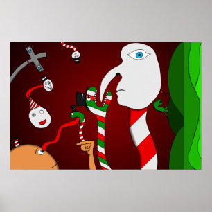Póster Un país de las maravillas del Ojo-Lickshous