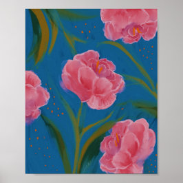 Póster Un paisaje de flores hawaiano