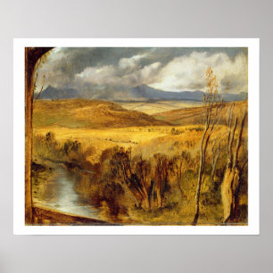 Póster Un paisaje de la montaña, c.1825-35 (aceite a