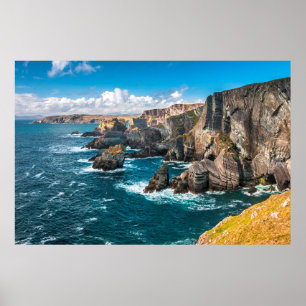 Póster Un paisaje dramático en Mizen Head, en la costa at