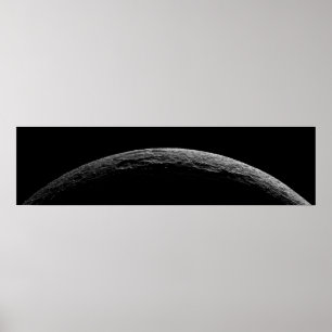 Póster Un paisaje irreal de la luna de Saturno