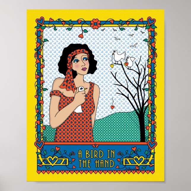 Póster Un pájaro en el Poster Hand_B_8x10 (Frente)