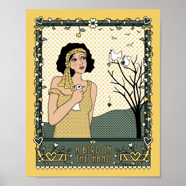 Póster Un pájaro en el Poster Hand_C_8x10 (Frente)