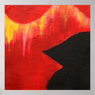 Póster Un pájaro negro come el cielo viejo