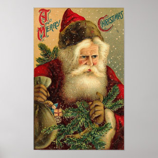 Póster Un Papá Noel Feliz de Navidad