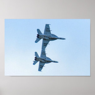 Póster Un par de F-18 Superhornets