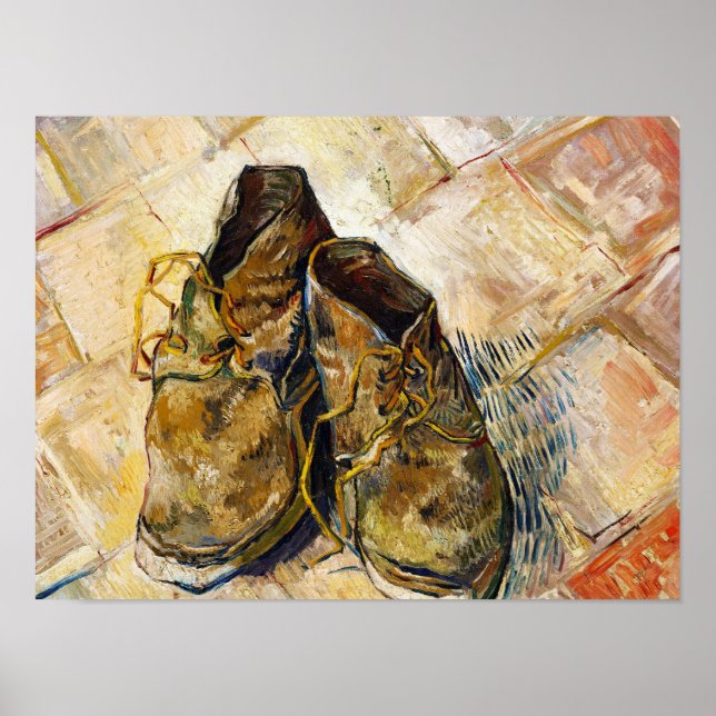 Póster Un par de zapatos de pintura de San Vicente van Go (Frente)