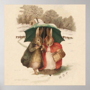 Póster "Un par feliz" de Beatrix Potter
