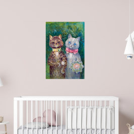 Póster Un par feliz | Louis Wain |