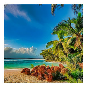 Póster Un paraíso tropical.