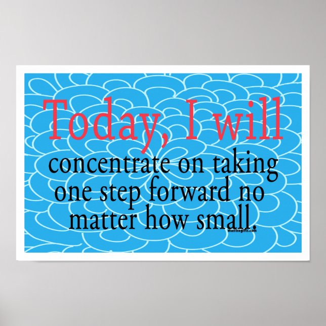 Póster Un paso hacia delante Poster motivacional (Frente)