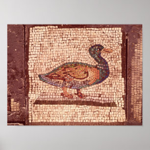 Póster Un pato, detalle de Orfeo que encanta los animales