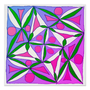 Póster Un patrón geométrico colorido