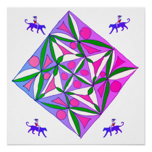 Póster Un patrón geométrico colorido