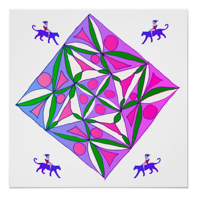 Póster Un patrón geométrico colorido  (Anverso)