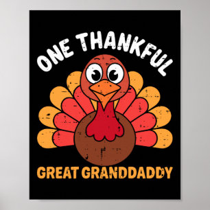 Póster Un pavo gran papa agradecido divertido Día de Acci