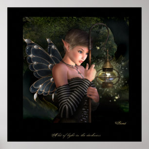 Póster Un pedazo de la luz en la oscuridad