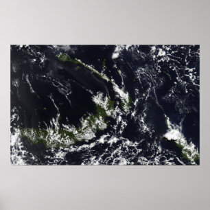 Póster Un penacho volcánico de la caldera de Rabaul