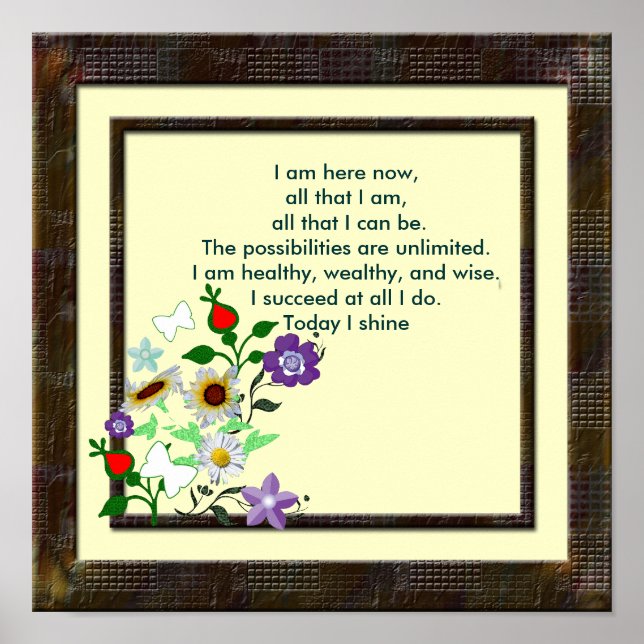 Póster Un pensamiento para el día (Frente)