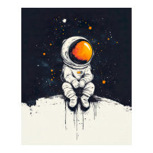 Un pequeño astronauta valiente