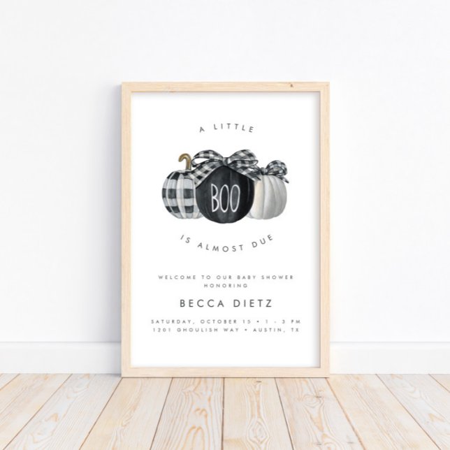 Póster ¡Un Pequeño Boo está a punto de llegar! Baby Showe (This halloween-inspired welcome sign is available for print AND instant digital download!)